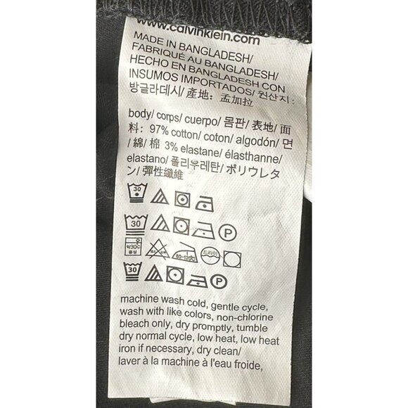 Calvin Klein Mens Pants Slim Fit CK Cotton Blended Black Size 40x32 - Picture 9 of 13